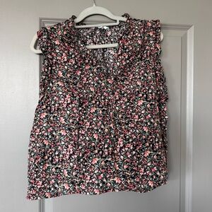 Steve Madden sleeveless floral blouse